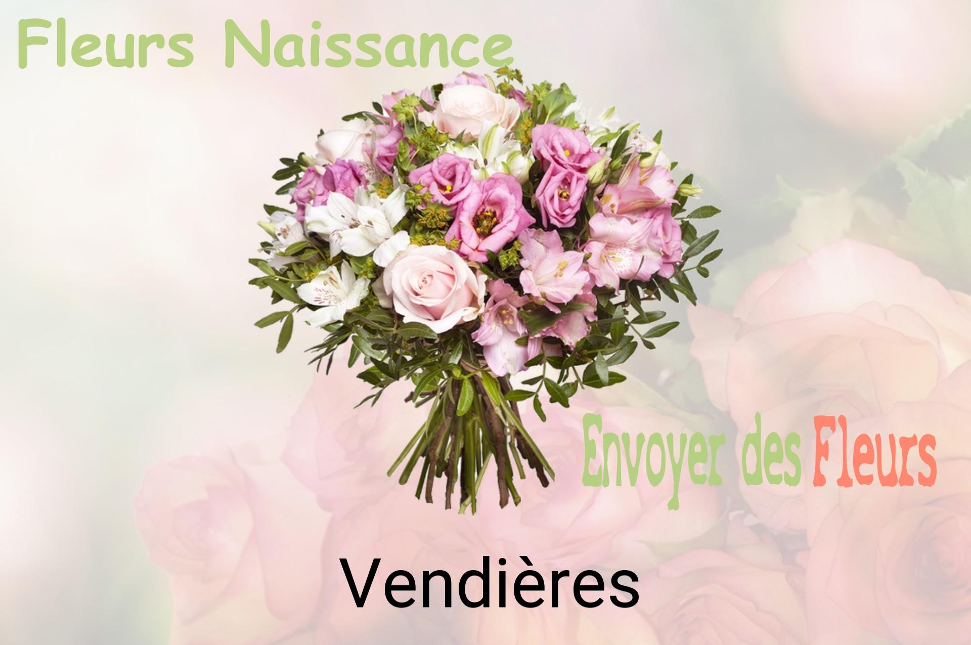 Bouquet de fleurs de naissance livré à Vendières